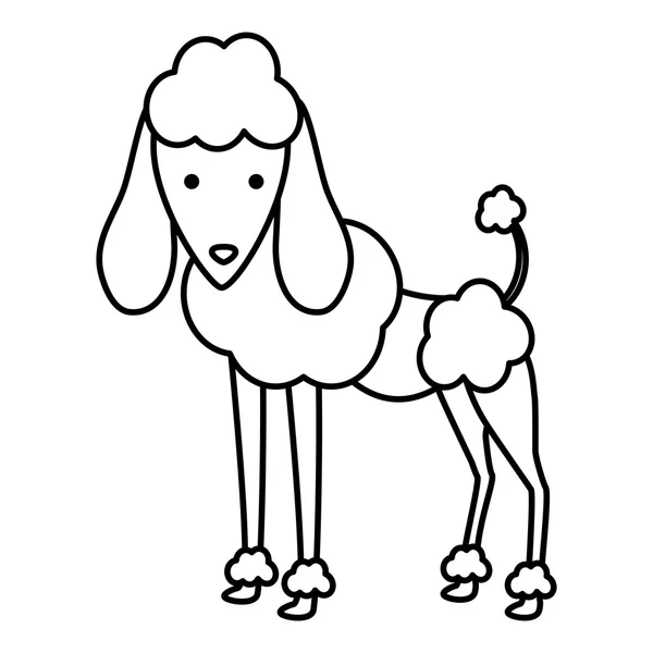 Любовь животных и домашних животных. Икона собачьего мультфильма. векторная графика — стоковый вектор