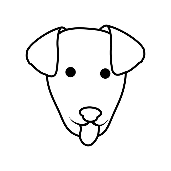 Animal e Pet amor. Ícone de desenho animado do cão. gráfico vetorial — Vetor de Stock