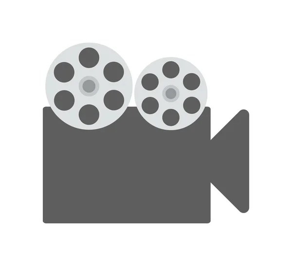 Filmkonzept. klassische Videokamera-Ikone. Vektorgrafik — Stockvektor