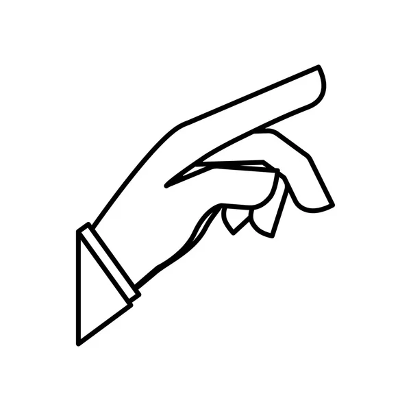 Concept de main. geste spécifique avec icône doigts. graphi vectoriel — Image vectorielle