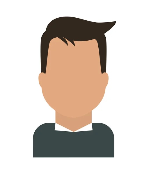 Concetto di uomo d'affari. icona della persona maschile avatar. grafica vettoriale — Vettoriale Stock