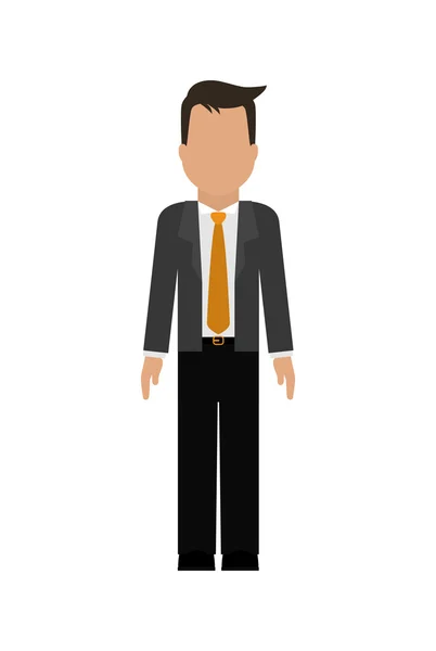 Conceito de empresário. avatar ícone pessoa masculina. gráfico vetorial — Vetor de Stock