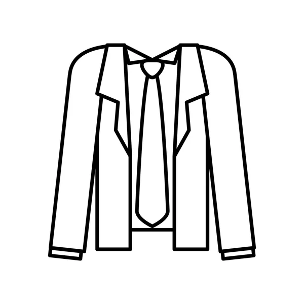 Tela masculina. Icono de traje y corbata. gráfico vectorial — Archivo Imágenes Vectoriales