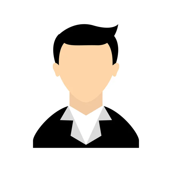 Concepto de hombre de negocios. avatar icono de persona masculina. gráfico vectorial — Vector de stock