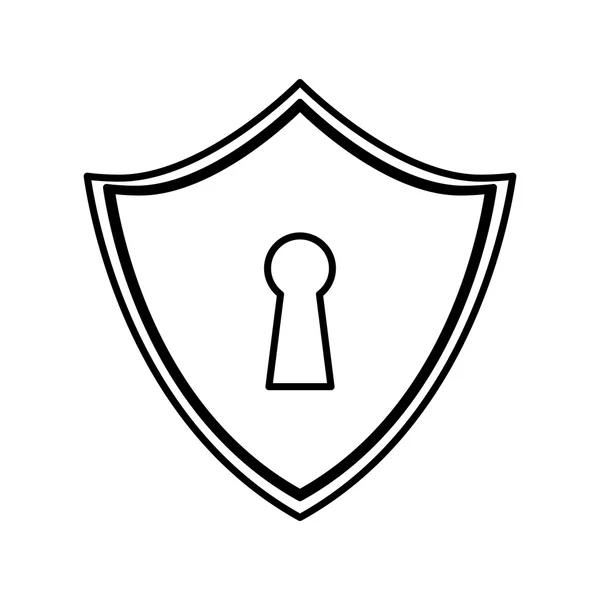 安全系统概念。挂锁和护罩图标。保护共同 — 图库矢量图片
