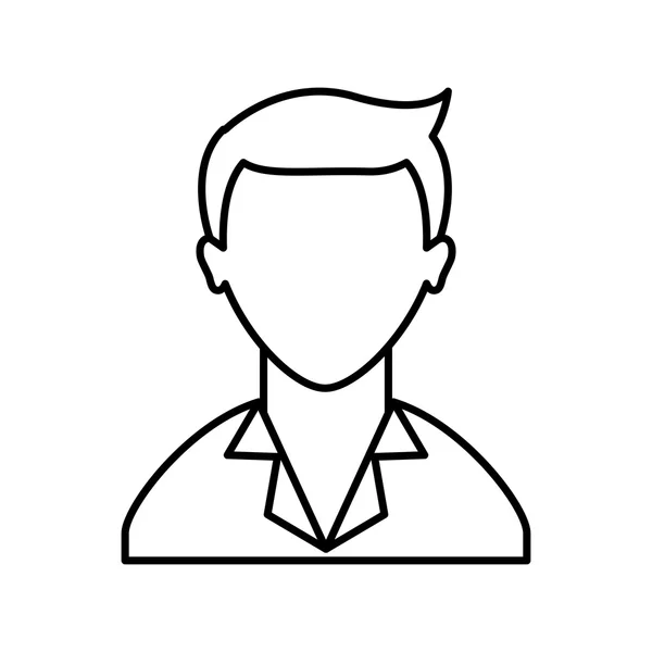 Concetto di uomo d'affari. icona della persona maschile avatar. grafica vettoriale — Vettoriale Stock