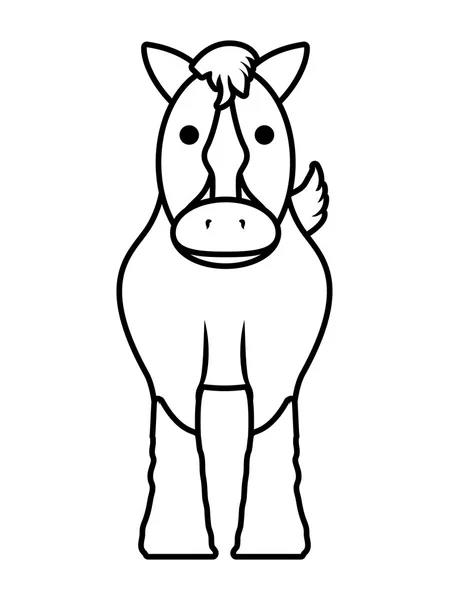 Concepto animal. Icono de caballo. gráfico vectorial — Vector de stock