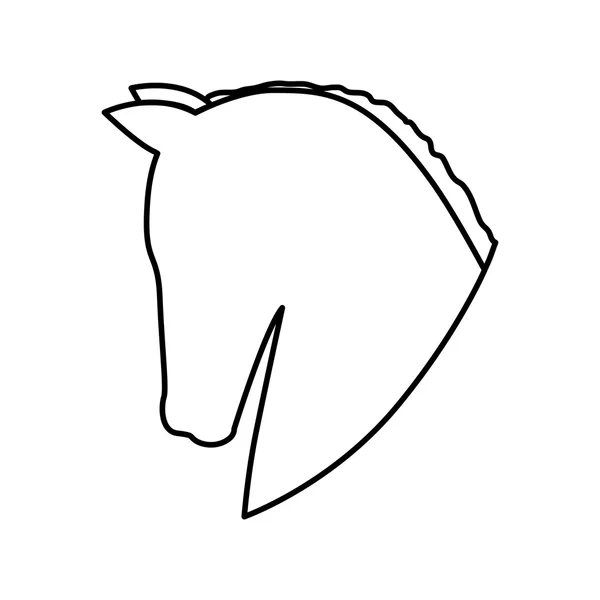 Concept animal. Icône tête de cheval. graphique vectoriel — Image vectorielle