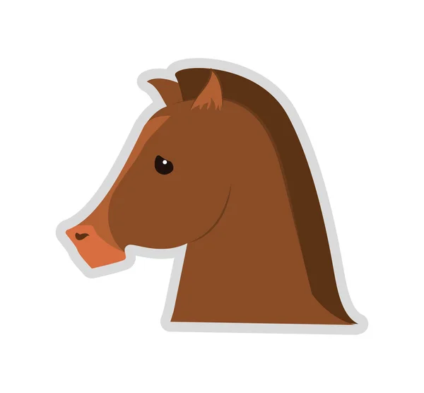 Horse concept. Farm Animal icon. vector graphic — Διανυσματικό Αρχείο