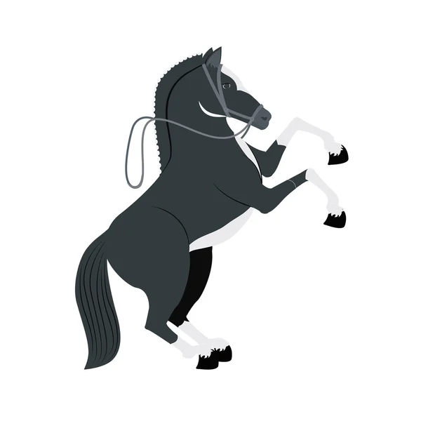 Conceito de cavalo. Ícone de animal de fazenda. gráfico vetorial — Vetor de Stock