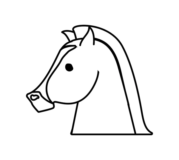 Horse silhouette. Farm Animal icon. vector graphic — 图库矢量图片