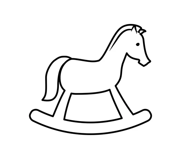 Silhouette de cheval. Icône Animal de ferme. graphique vectoriel — Image vectorielle