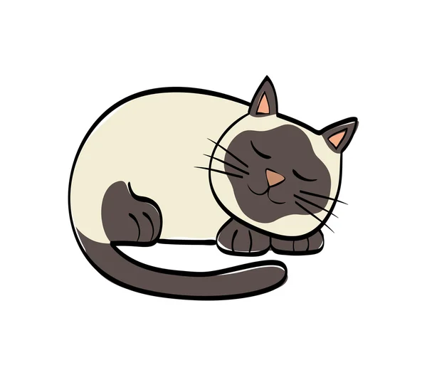 Concept de chat. Icône animal dessin animé mignon. graphique vectoriel — Image vectorielle