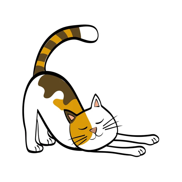 Conceito de gato. Ícone de animal de desenho animado bonito. gráfico vetorial — Vetor de Stock