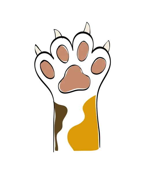 Cat concept. animal foot  icon. vector graphic — ストックベクタ