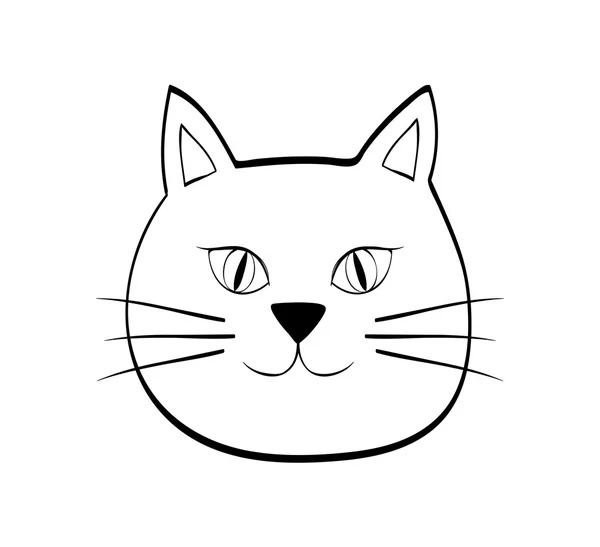 Conceito de gato. Ícone de animal de desenho animado bonito. gráfico vetorial —  Vetores de Stock