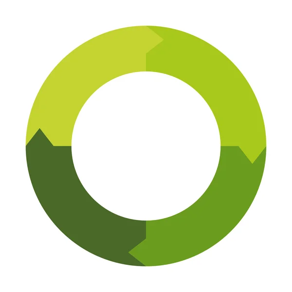 Grüne Infografik Datenkonzept. Kreis-Symbol. Vektorgrafik — Stockvektor