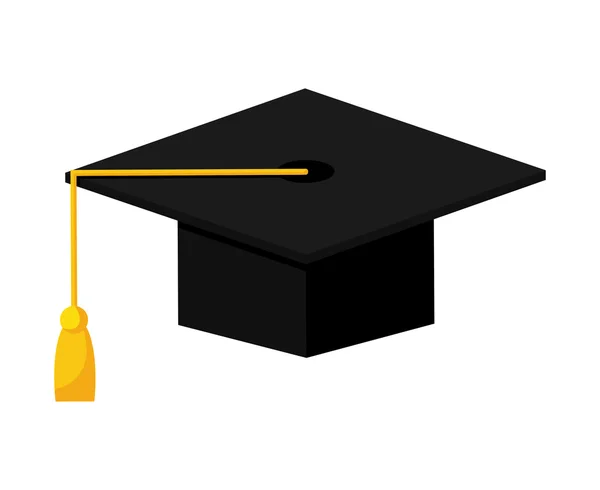 Graduation and university concept. graduation cap  icon. vector — Stock Vector