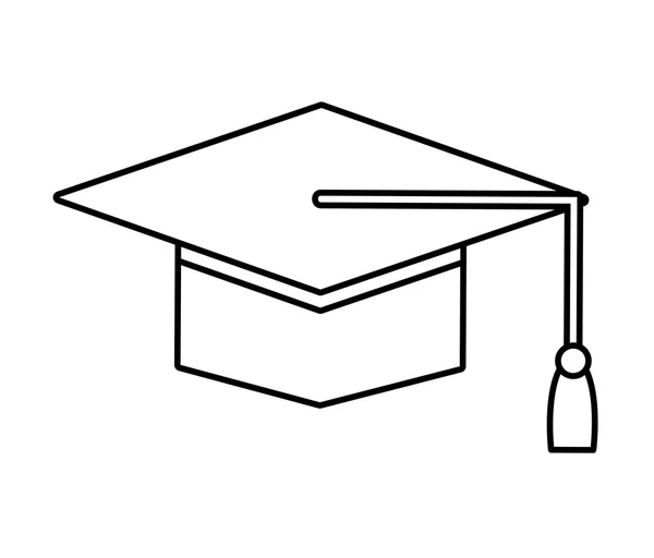 Graduación y concepto universitario. icono de la tapa de graduación. vector — Archivo Imágenes Vectoriales