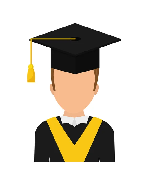 Afstudeer-en universiteits concept. afstuderen Cap pictogram. Vector — Stockvector