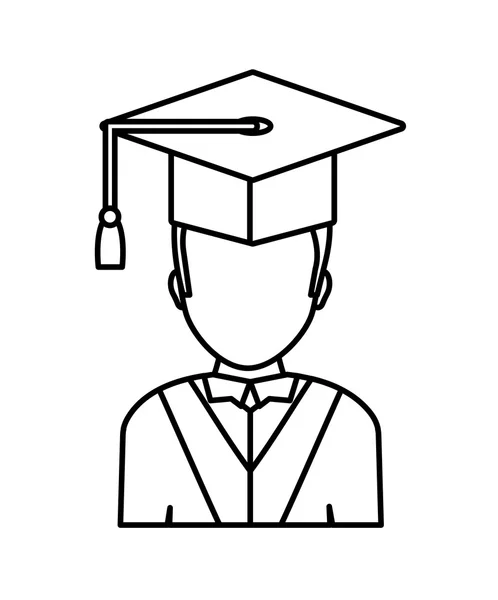 Graduation and university concept. graduation cap  icon. vector — Stock Vector
