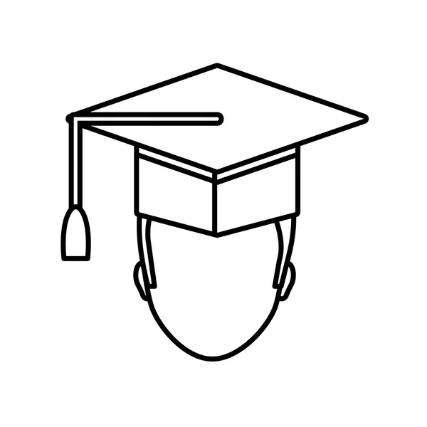Αποφοίτηση και Πανεπιστήμιο έννοια. εικονίδιο του καπακιού αποφοίτησης. Διάνυσμα — Διανυσματικό Αρχείο