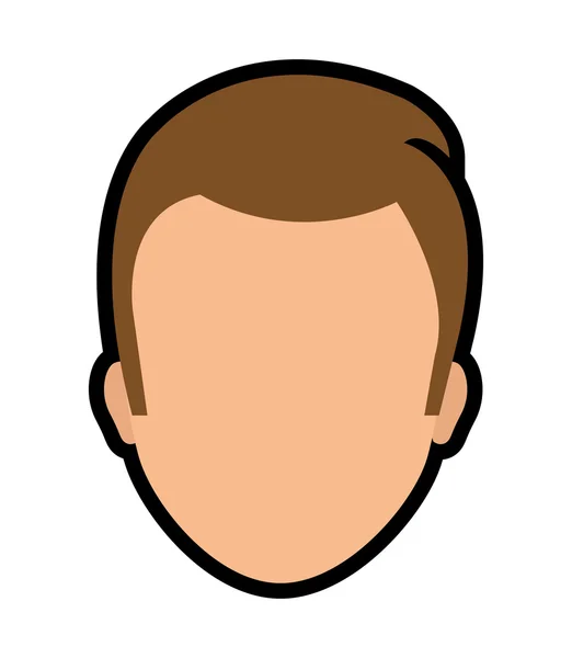 Man person design. Male head  icon. vector graphic — Stock Vector