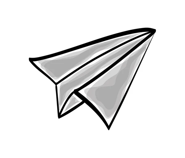 Kağıt Uçak tasarım. siluet simge. vektör grafiği — Stok Vektör