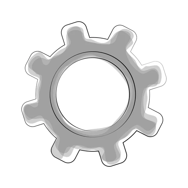 Machine part design. Gear  icon. vector graphic — Stock Vector