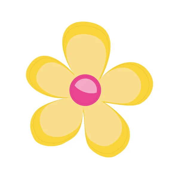 Zahradní design. Žlutý květ kon. vektorové grafiky — Stockový vektor
