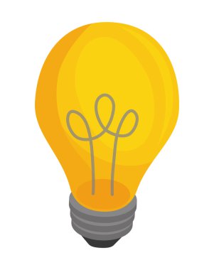 Ampul simgesi. Enerji tasarım. vektör grafiği