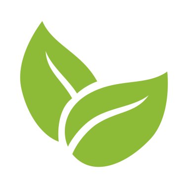 Yaprak simgesi. Eko ve yeşil tasarım. vektör grafiği