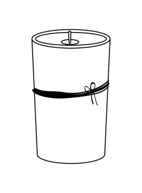 Mum simgesi. Mum ışığında tasarım. vektör grafiği