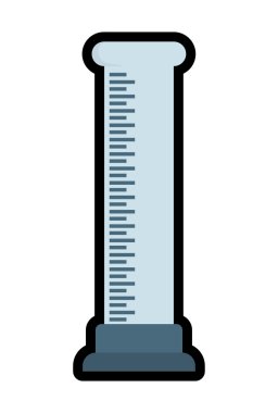 laboraty tüp çizmek. Bilim simgesi. vektör grafiği