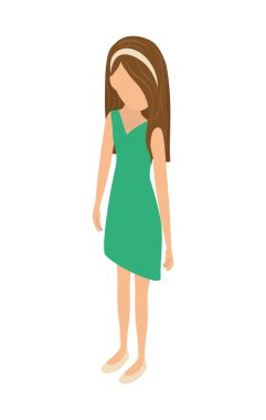 kadın tasarım. kadın avatar simge. vektör grafiği