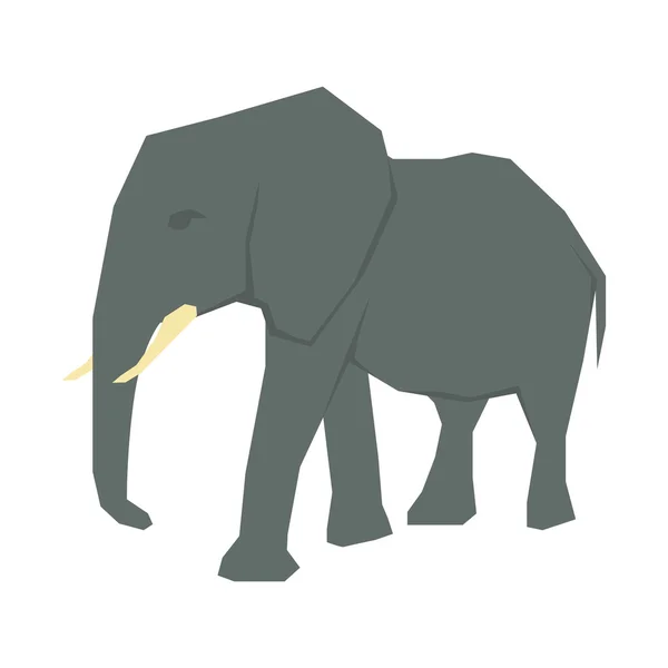 Afrikanische Tierikone. Elefantendesign. Vektorgrafik — Stockvektor