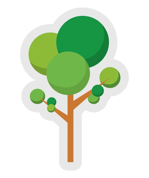 Icono del árbol. Diseño de plantas y naturaleza. gráfico vectorial — Vector de stock