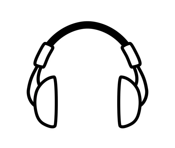 Diseño de auriculares. Icono de música y sonido. gráfico vectorial — Archivo Imágenes Vectoriales