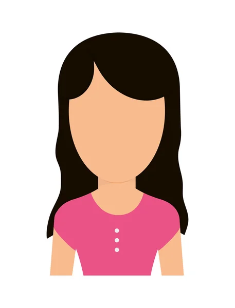 Design feminino. ícone de avatar mulher. gráfico vetorial — Vetor de Stock