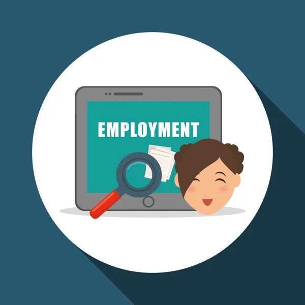 Beschäftigungsdesign. Personal-Ikone. Vereinzelte Illustration — Stockvektor