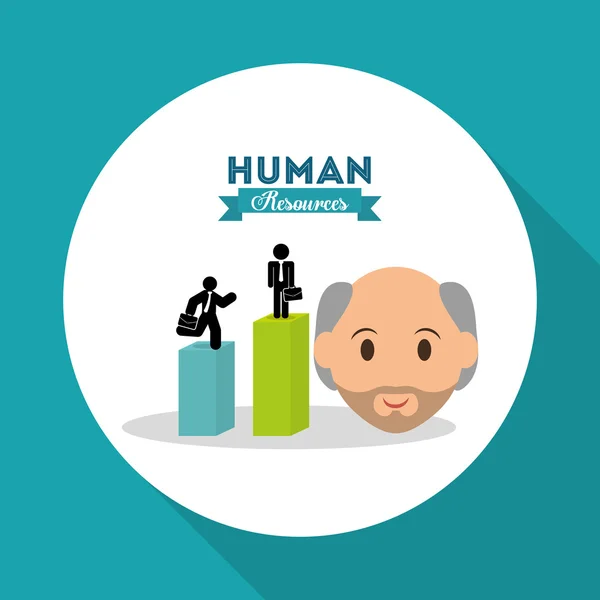 Σχεδίαση ανθρωπίνων πόρων. Πρόσωπο εικονίδιο. Απομονωμένες εικονογράφηση — Διανυσματικό Αρχείο