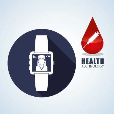 Sağlık tasarım. teknoloji simgesi. izole illüstrasyon, vect