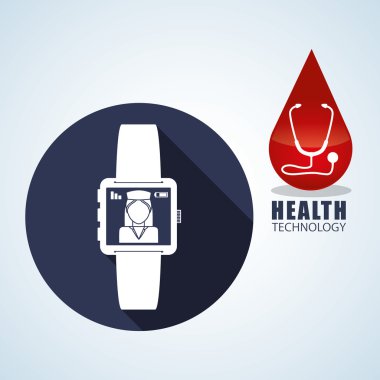 Sağlık tasarım. teknoloji simgesi. izole illüstrasyon, vect