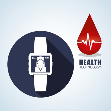 Sağlık tasarım. teknoloji simgesi. izole illüstrasyon, vect