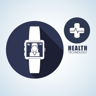 Sağlık tasarım. teknoloji simgesi. izole illüstrasyon, vect