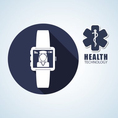 Sağlık tasarım. teknoloji simgesi. izole illüstrasyon, vect