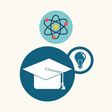 Eğitim tasarım. Üniversite simgesi. Derma ve izole illüstrasyon