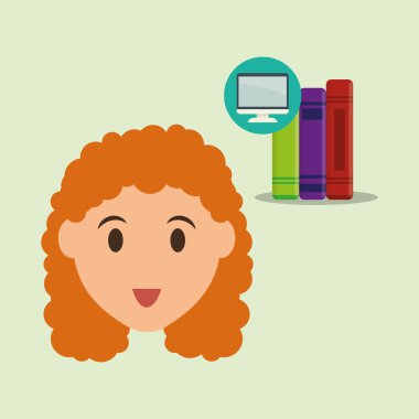 Eğitim tasarım. Üniversite simgesi. Derma ve izole illüstrasyon, insanlar avatar