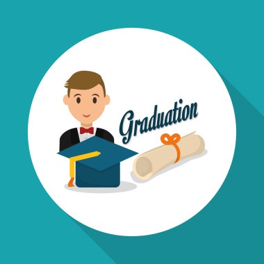 Eğitim tasarım. Üniversite simgesi. Derma ve izole illust