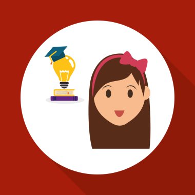 Eğitim tasarım. Üniversite simgesi. Derma ve izole illust